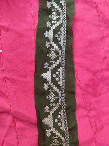 Embroidered Green  Border lace