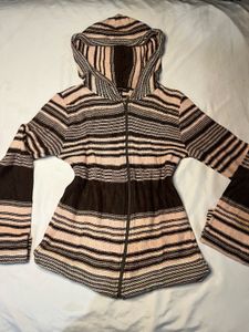 Striped Zip-Up Hoodie