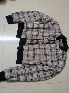 Checked Bomber Jacket