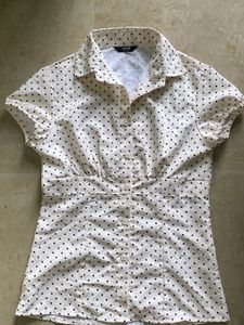 Chic Polka Dot Button-Up Top
