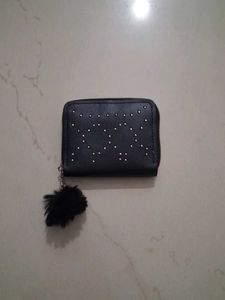 Stylish Black Studded Wallet