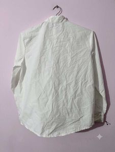 Men's White Shirt with Green Bowtie