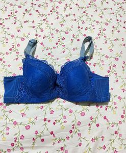 Vibrant Blue Lace Bra