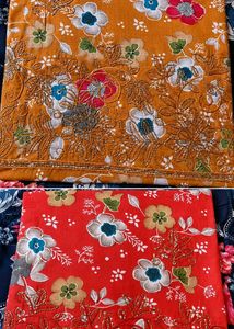 Embroidered Floral dress material any 1 choose
