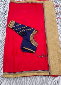 new catalogue red colour saree