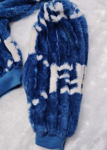 Cozy Blue Bear Faux Fur Hoodie &amp; Pants Set