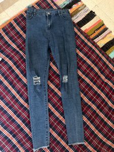 Ripped Blue Skinny Jeans