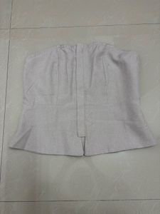 Stylish Beige Strapless Top