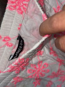 Cute Floral Baby Outfit full embroidery