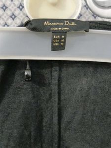 Black V-Neck Tie-Front Top
