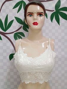(1200)White Lace Bralette