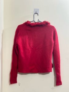 Buy Anyone Stylish Cold Shoulder and red Sweater