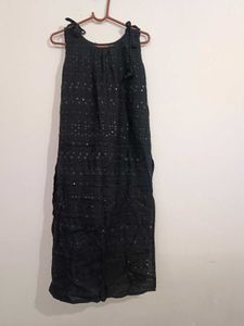Black  Kurti with Chikankari palazzo and dupatta