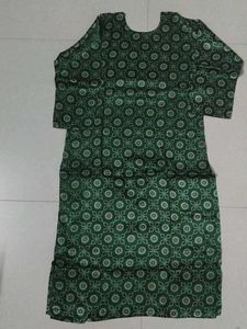 Green Printed Kurta