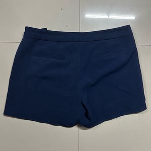 Stylish Navy Blue Skort with Zipper Accent