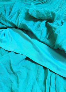 turquoise blue long flared skirt &amp; matching shirt
