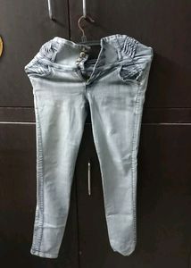 A High Waisted Denim Jeans