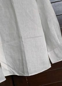 Louis Philippe Classic White Linen Long Sleeved Sh