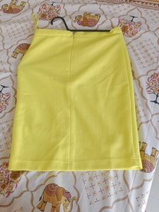 Bright Yellow Pencil Skirt