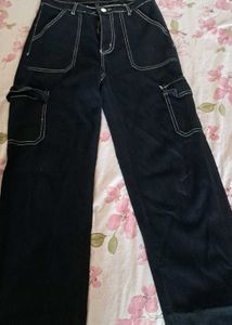 Shein dupe fly with button closure cargo jeans