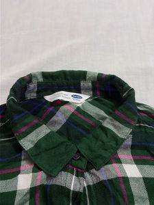 Old Navy Green Plaid Long Sleeve Shirt