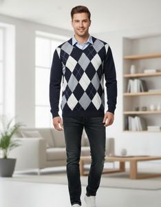 Men's Argyle Pattern Sweater