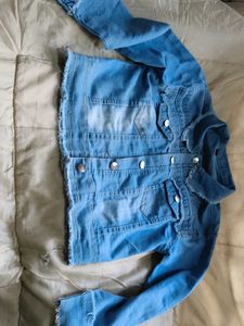 Frayed Denim Jacket LSize