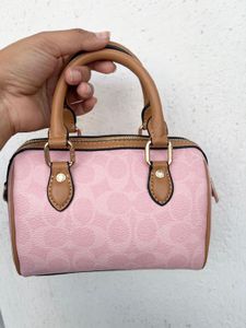 Coach Mini rowan Bag - Pink Signature