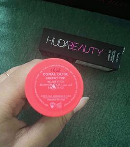 HUDA BEAUTY Cheeky Tint Blush Stick “CORAL CUTIE”