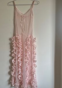 Baby Pink Ruffle Nightwear/partywear