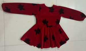 Red Floral Kurta