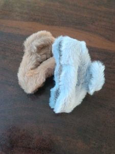 Faux Fur Scrunchies - Set of 2