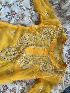 Beautiful Yellow Embroidered Kurta Set