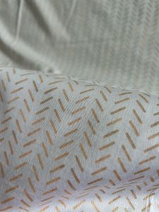 Beige white Soft Striped King size Bedsheet set