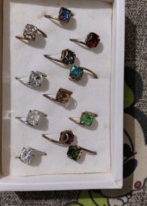 Assorted Gemstone Rings Set