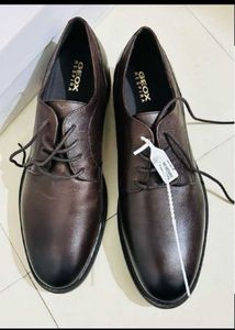 Geox Men's Brown Leather Formal Shoes