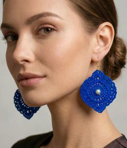Boho Crochet Dangle Earrings