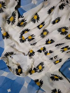Sheer Daisy Print Blouse