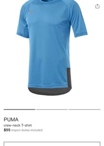 Puma Blue Athletic T-Shirt