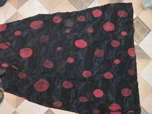 Black Sleeveless Maxi Dress with Red Polka Dots