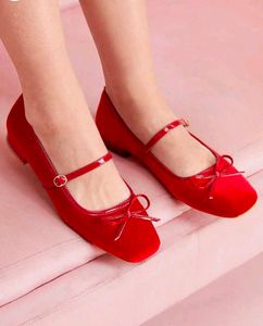 Stunning Red mary jane shoe with Bows