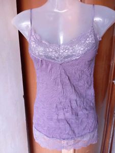 Purple Lace Trim Camisole