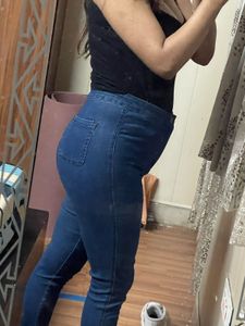 Shein Dark Blue Skinny Jeans (Super Stretchable).