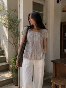 Casual cotton blend top