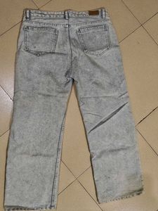 Trendy Ripped Wide Leg Jeans