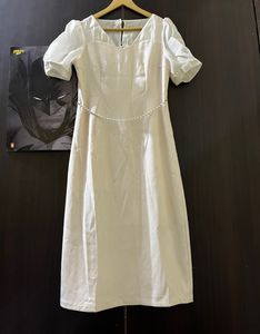 Elegant White Midi Dress