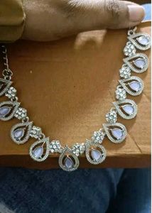 Purple necklace set and earrings....