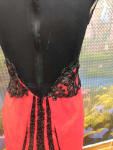 Stunning Red &amp; Black Embellished Gown