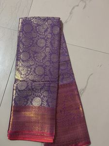 Elegant Purple Silk Saree