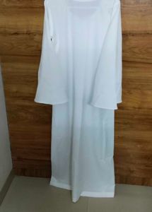 Elegant White Abaya Gown
